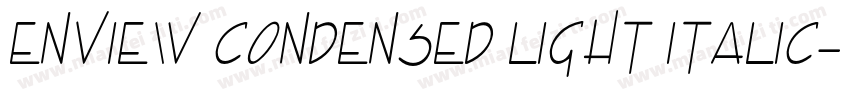Enview Condensed Light Italic字体转换